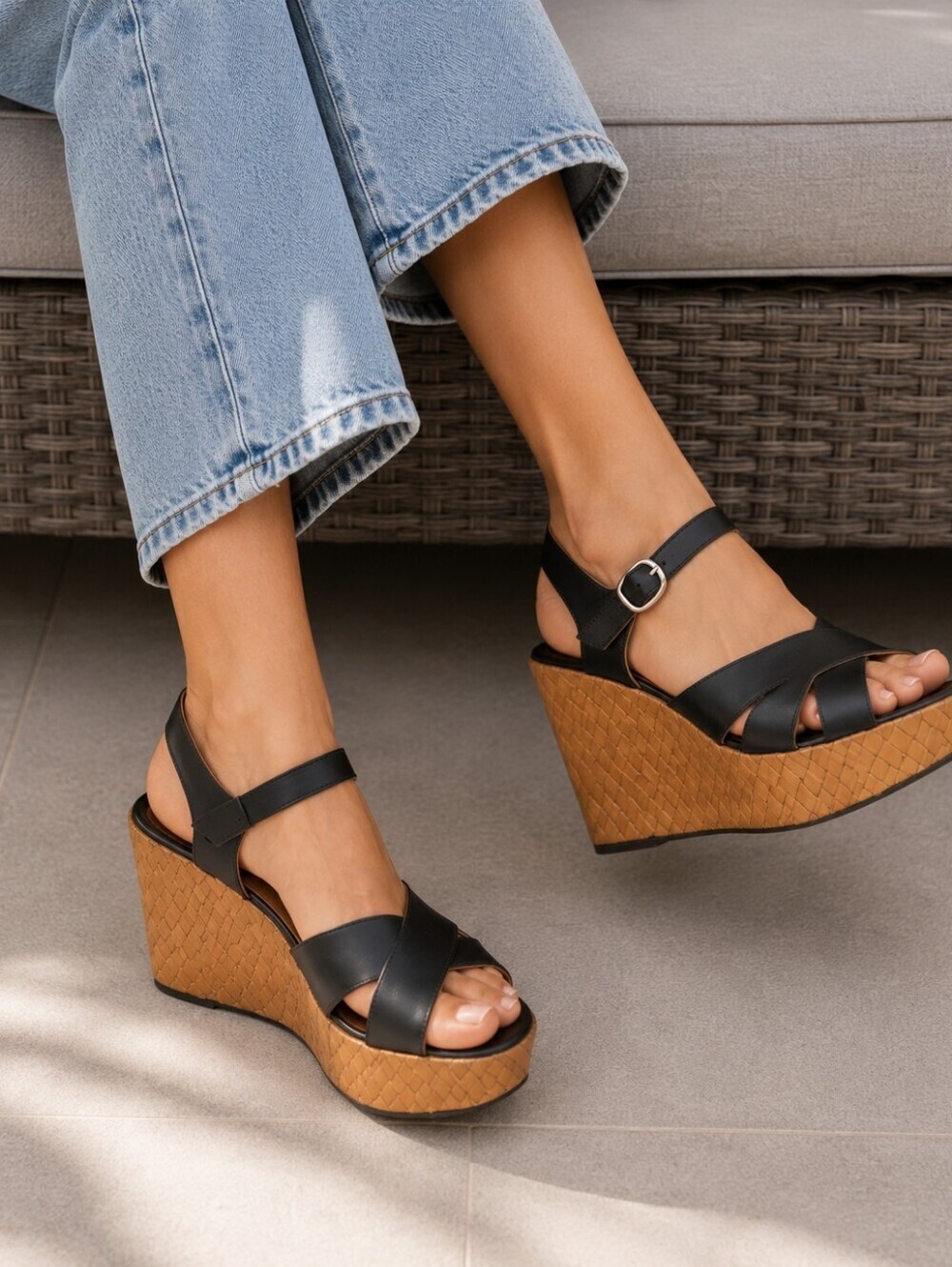 Free People Sunflower Wedge Sandals Size 10